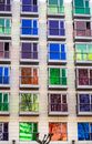 Colorful Glass Windows of a Building