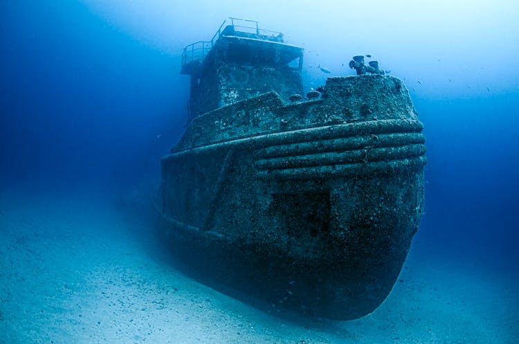 
A Sunken Ship At The Bottom Of The Sea