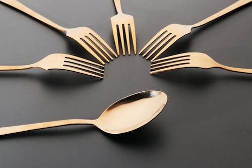 Gratis arkivbilde med gafler, gull, nærbilde Arkivbilde