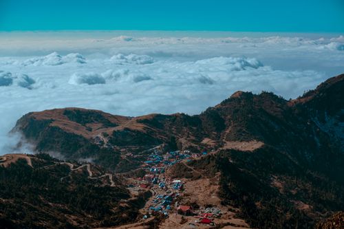 Free stock photo of above clouds, clouds, hills Stock Photo