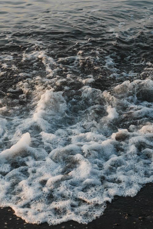 Bubbles and Foam on Sea Water