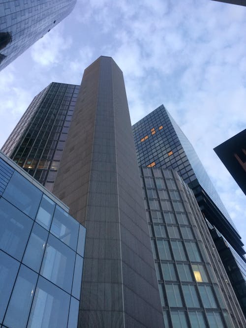 Low-Angle Shot of Concrete Buildings in the City