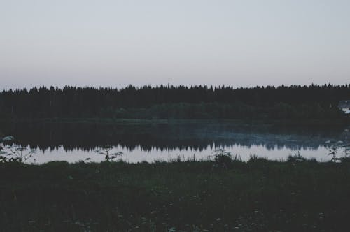 На расстоянии водоем