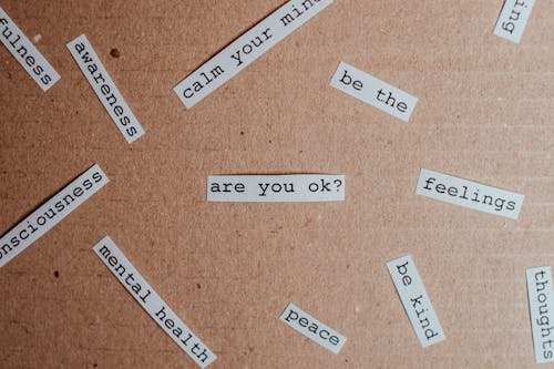 Cut out paper strips for mental health
