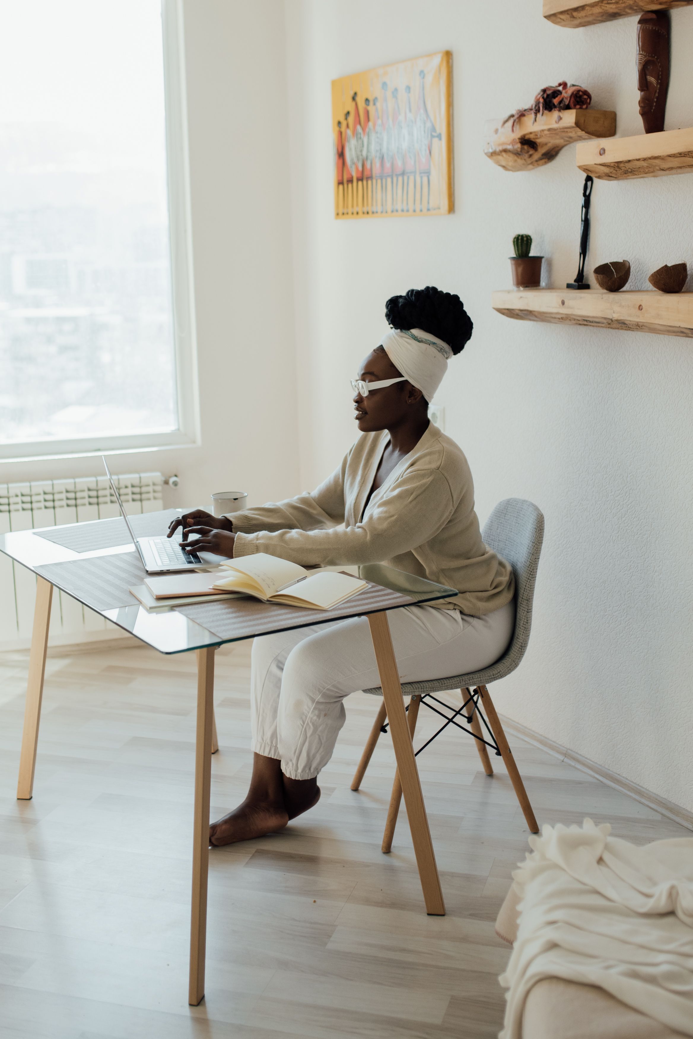 A Woman Working from Home · Free Stock Photo