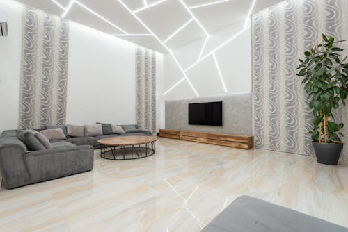 Interior of light living room