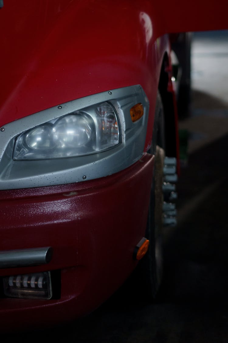 A Headlight Of A Truck