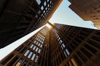 Low-Angle Shot of High Rise Buildings under the Sky
