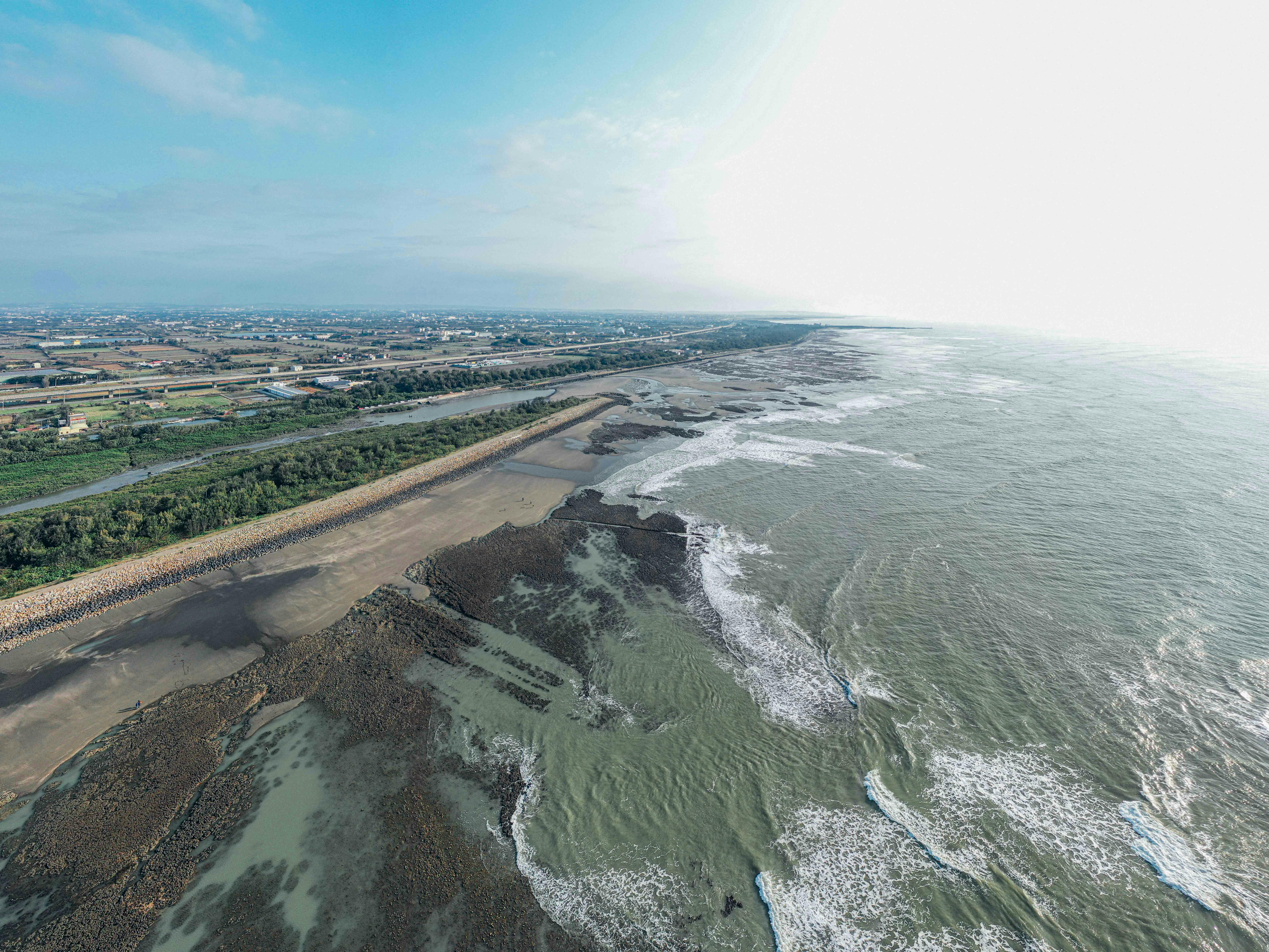 Aerial coastline Taiwan
