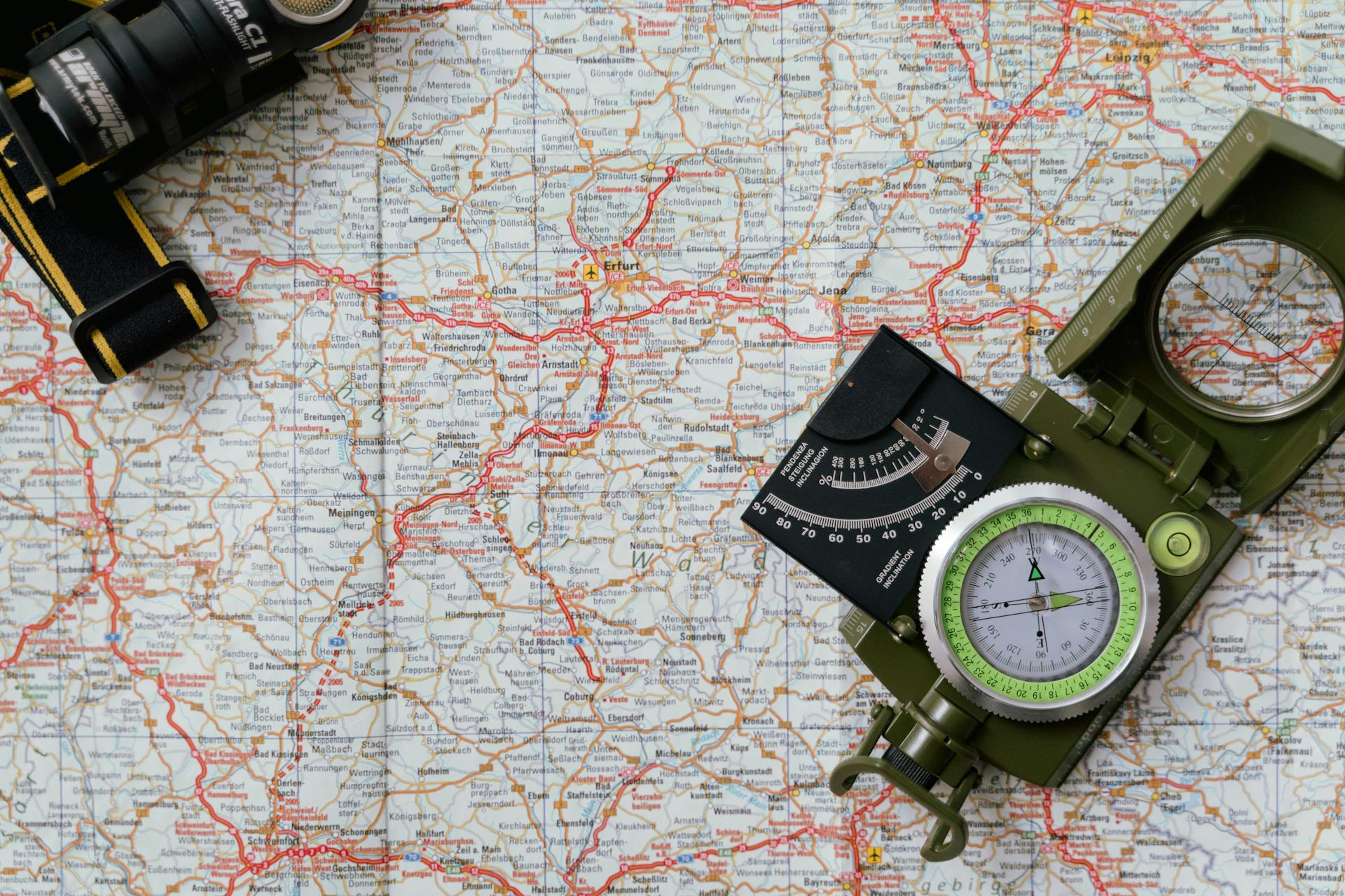 A Compass on a Map
