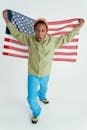 A Man Holding a Flag