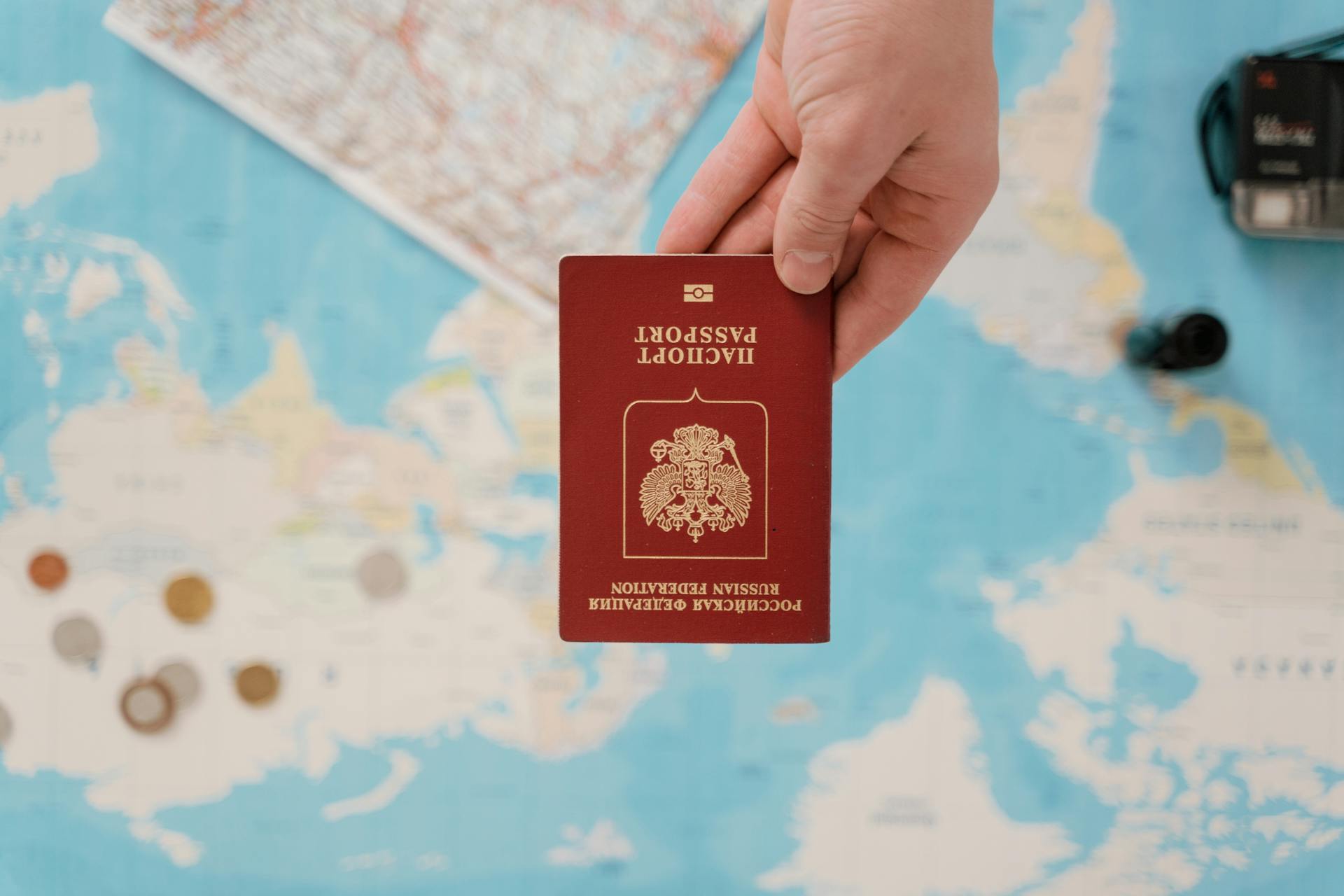 Close-Up Shot of a Person Holding a Passport