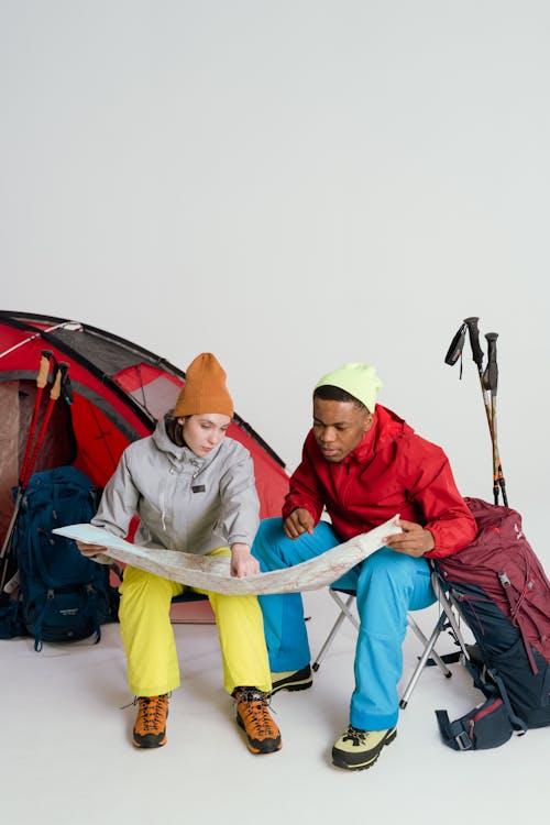 Two People looking at a Map 