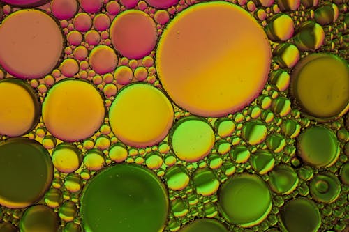 Free Close up Bubbles in Multicoloured Light Stock Photo