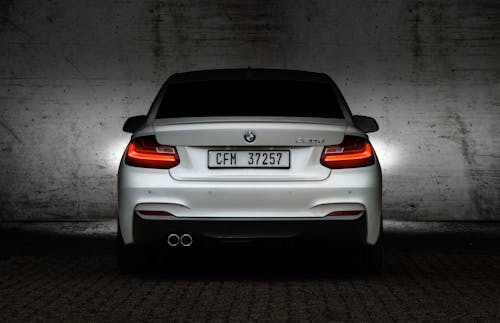 The Rear of a Parked BMW Car