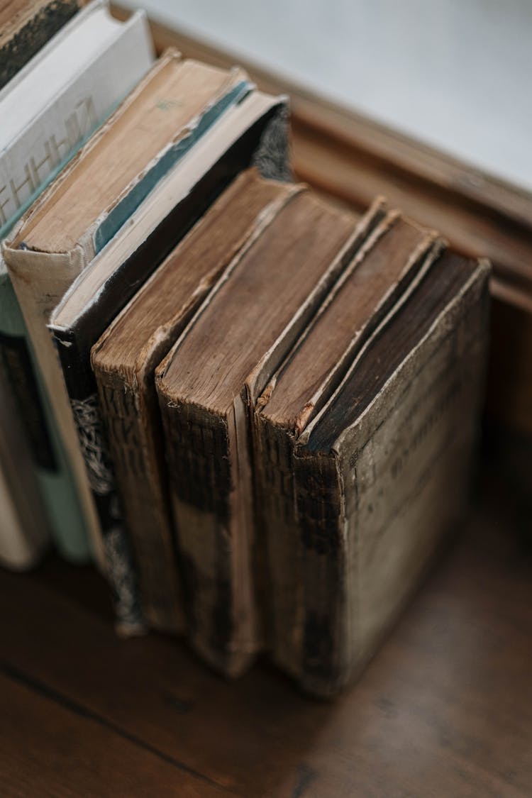 Old Books In Close-Up Photography