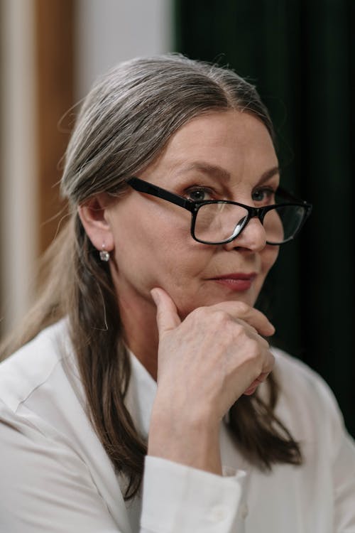 Portrait of an Elderly Woman with Her Hand on Her Chin