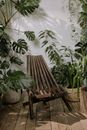 A Customized Wooden Chair in the Garden