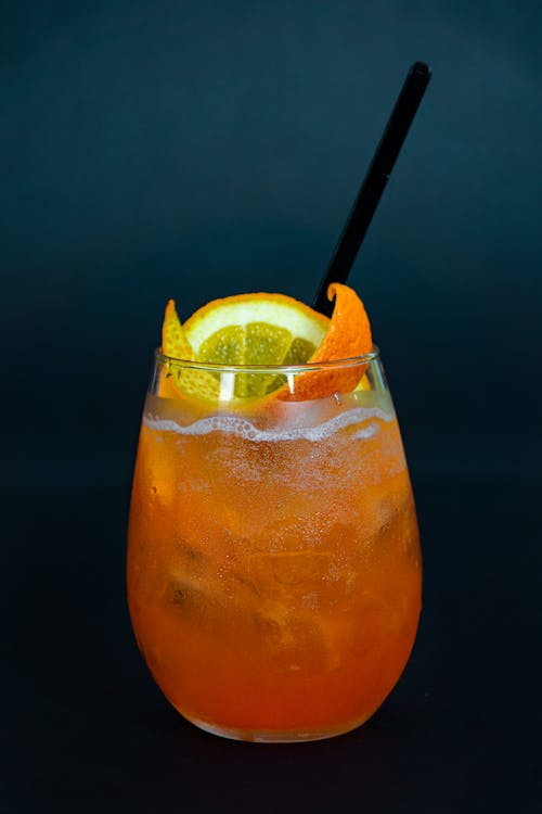 Free Cocktail Drink with Orange Slices Stock Photo