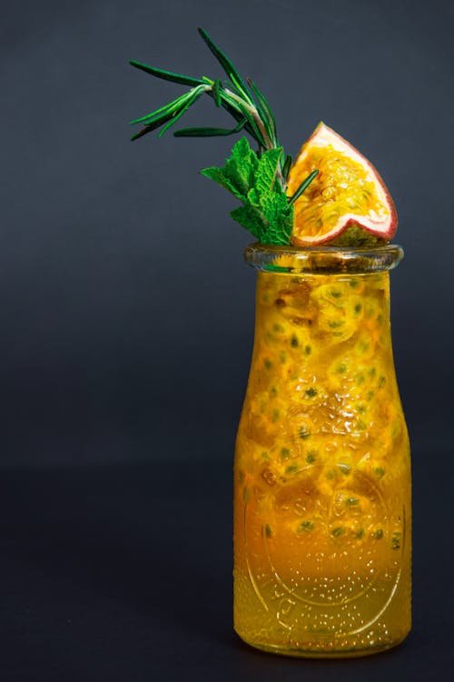 Free Photograph of a Passion Fruit Beverage Stock Photo