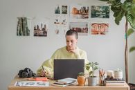 Female designer using graphic tablet