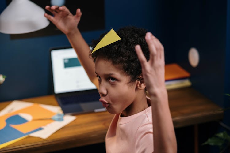 Photo Of A Boy Fooling Around