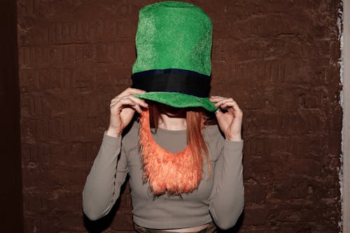 Person Wearing St. Patrick's Hat