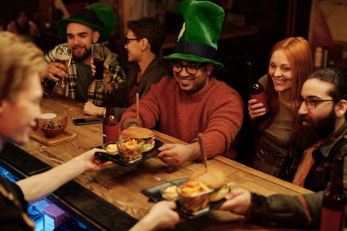 People celebrating Saint Patrick's Day 