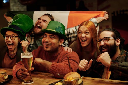 People celebrating Saint Patrick's Day 