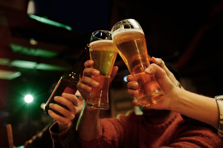 Friends Toasting Their Beer