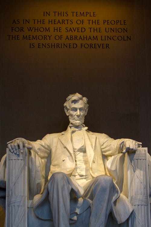 アブラハムリンカーン, リンカーン記念館, ワシントンDCの無料の写真素材