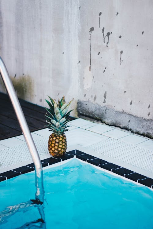 Pineapple Beside the Swimming Pool