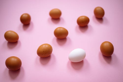 Eggs on a Pink Surface