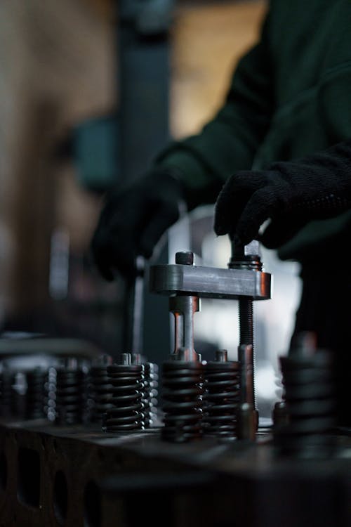 Close Up Shot of a Valve Springs 