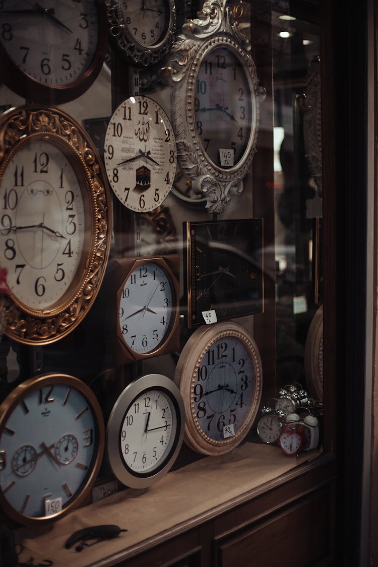 Vintage Clocks On Wall