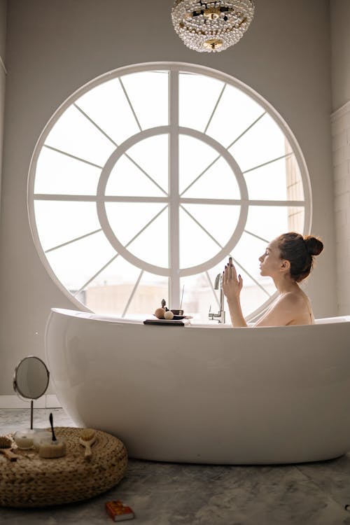 Free Woman on a Bathtub  Stock Photo