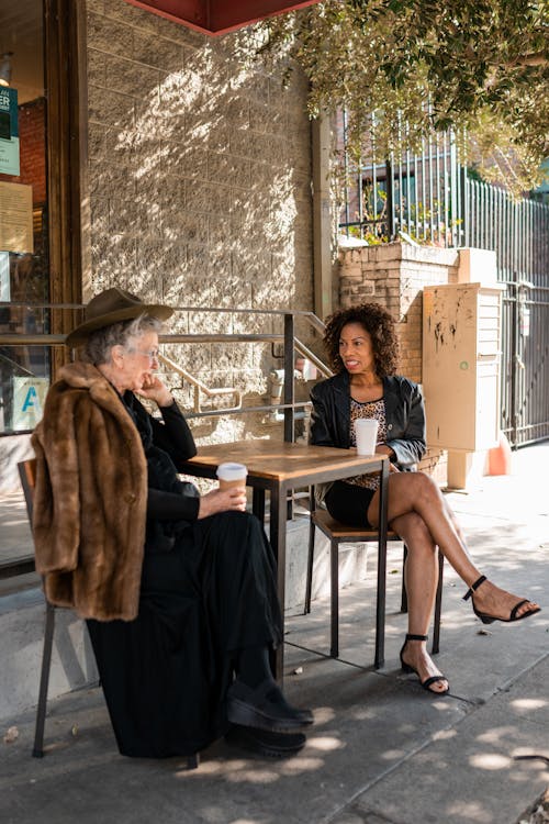 Two Women Having Coffee Time