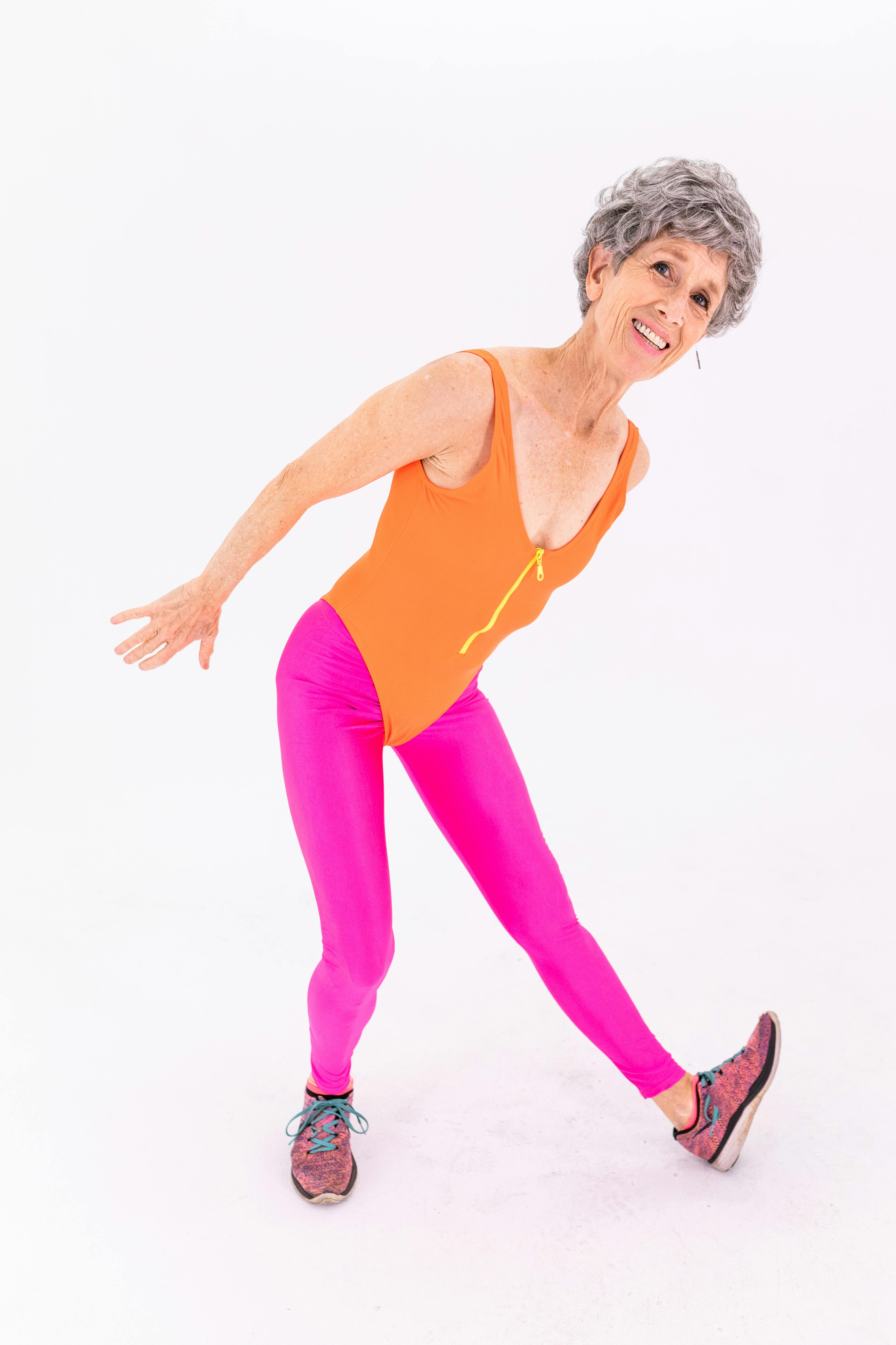 orange and pink leggings