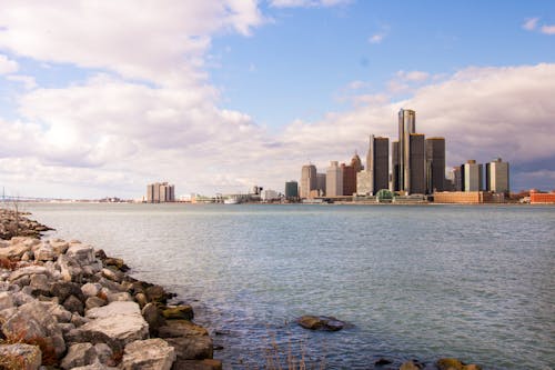 Wide Angle Photography of City Near Body of Water