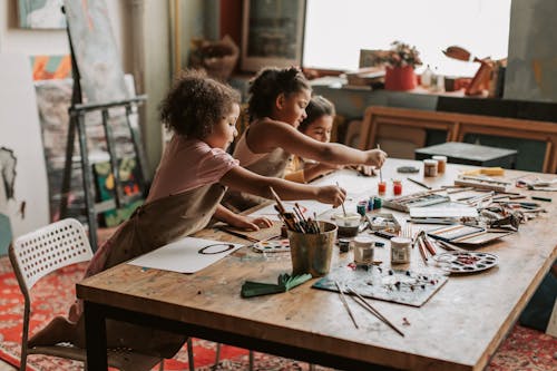 Foto stok gratis Amerika Afrika, anak kecil, bahan lukisan