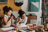 Free stock photo of adult, child, classroom