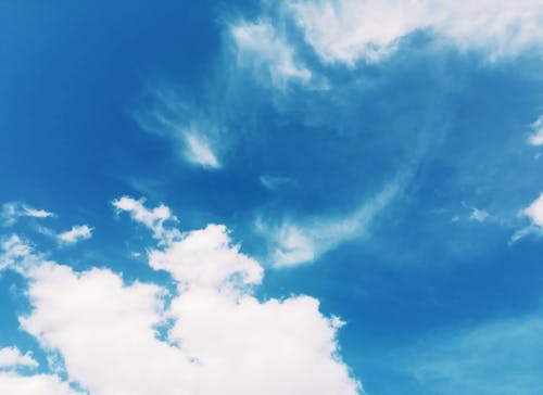 Free stock photo of above clouds, blue skies, cloudy day