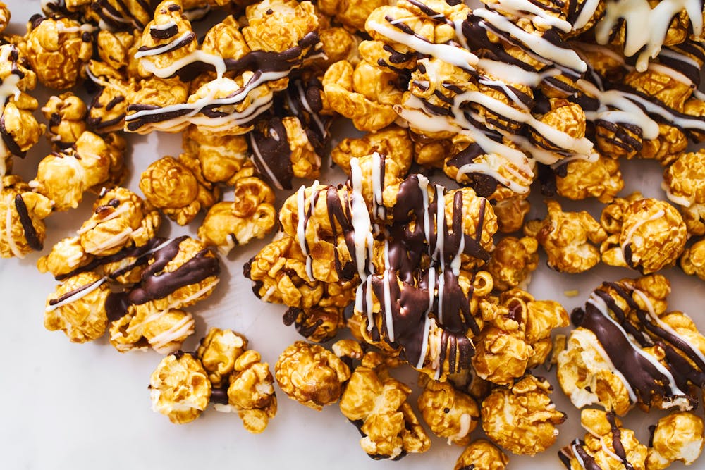 Chocolate Drizzled Popcorn