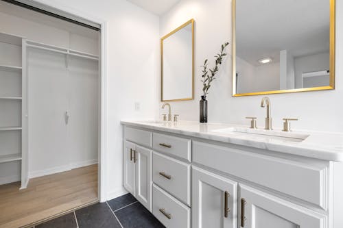 Bathroom Sink and Wall Mirrors