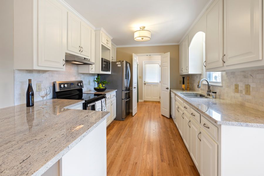 Clean modern apartment kitchen
