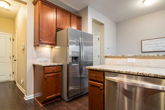 kitchen with satin finish walls