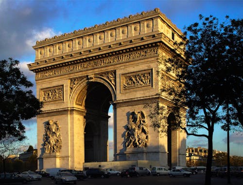 Free The Arc de Triomphe in Place Charles de Gaulle, Paris, France Stock Photo