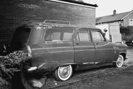 Grayscale Photo of a Car