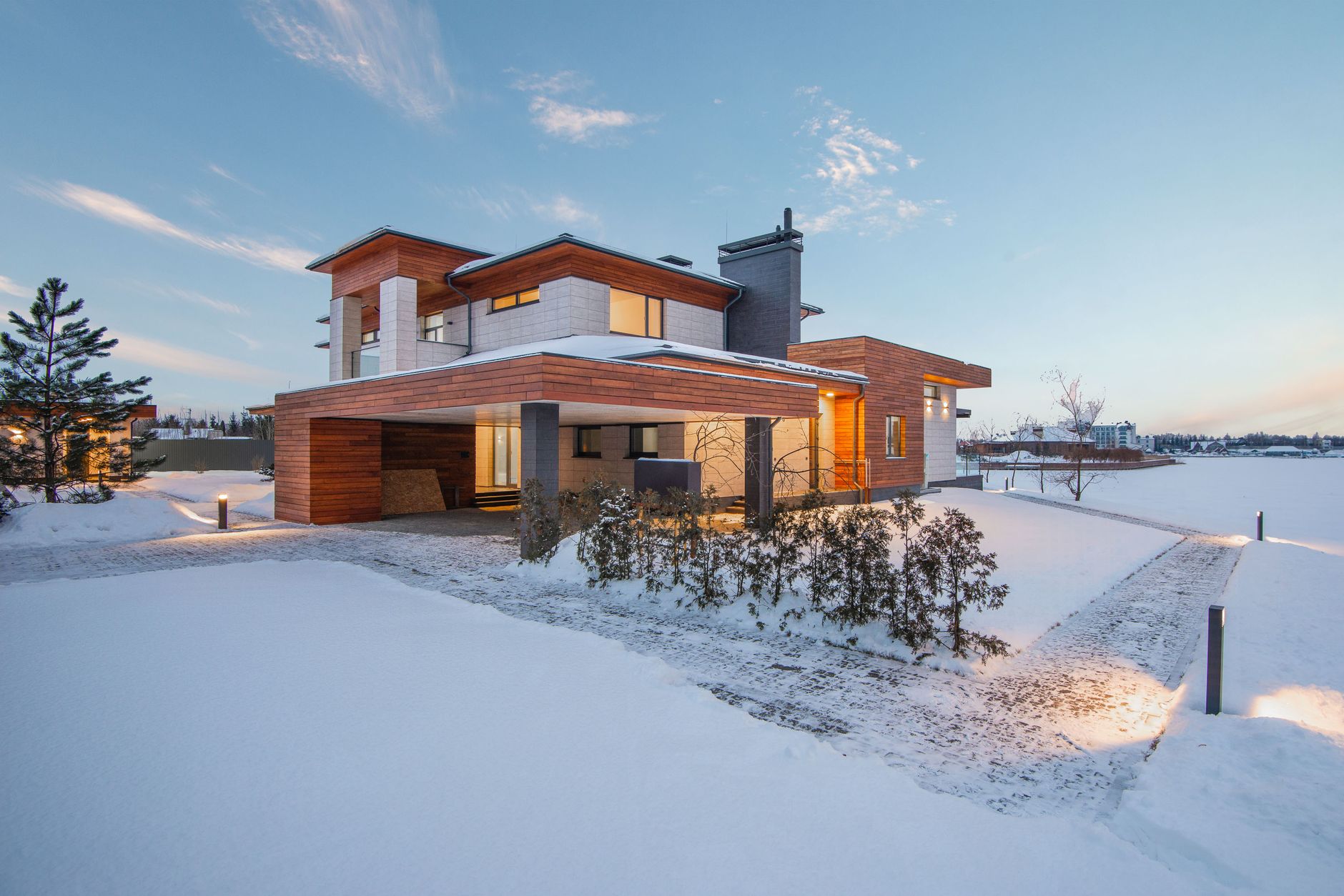 Northeast home in winter