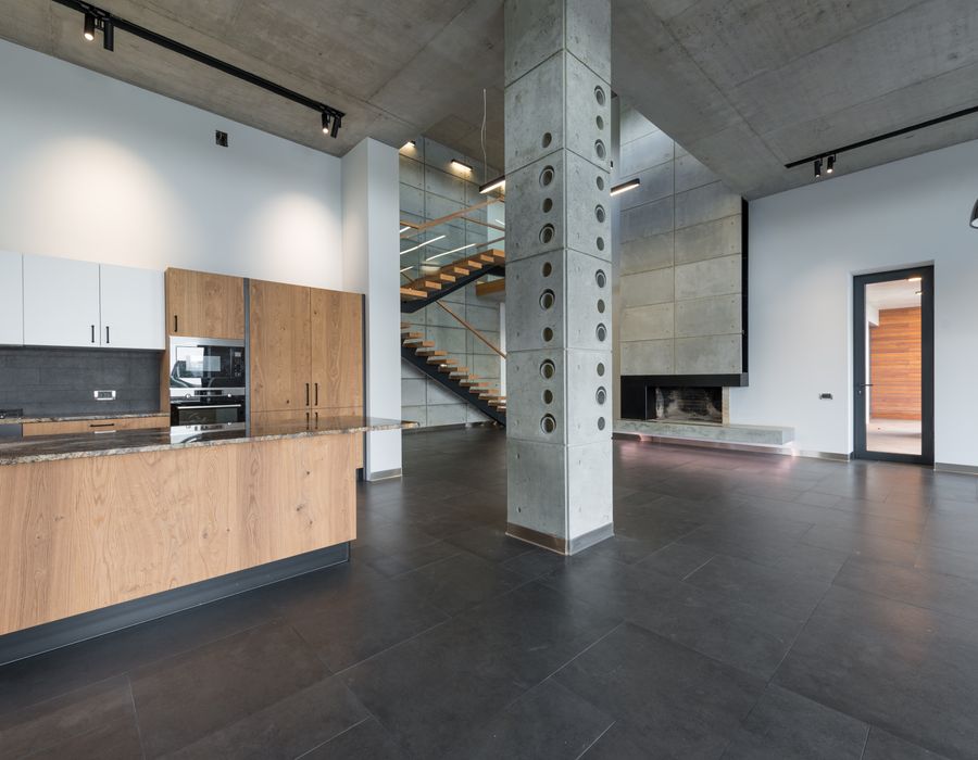 Polished Concrete kitchen flooring material